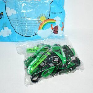 WATINC Awareness Silicone Keychains – 48 Pack Health & Mental Awareness Stretch